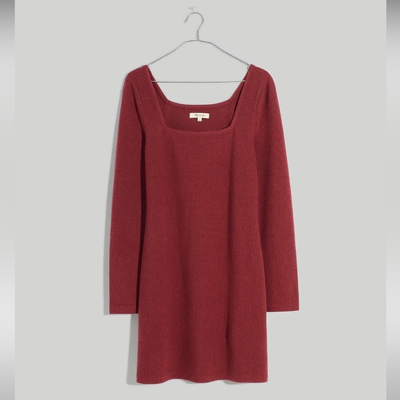 Madewell Dresses & Skirts - MADEWELL Ribbed Bodycon Mini Dress M Burgundy